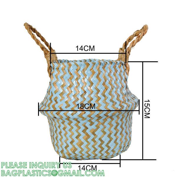 Home Decoration Basket For Plants Cotton Rope Woven Rattan Flower Pots Planter Cotton Rope Woven Rattan Flower Pots