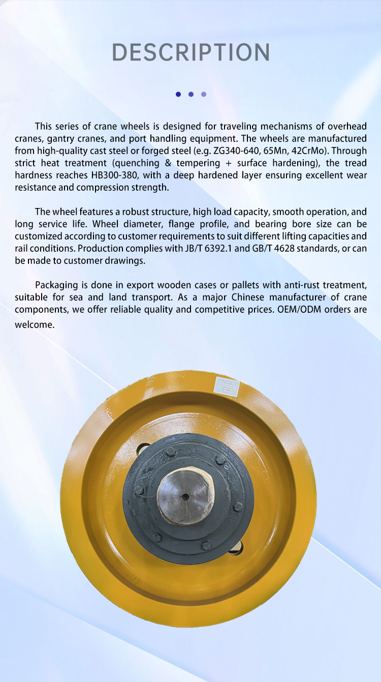 Durable Cast Iron Industrial Wheel for Material Handling Trolleys