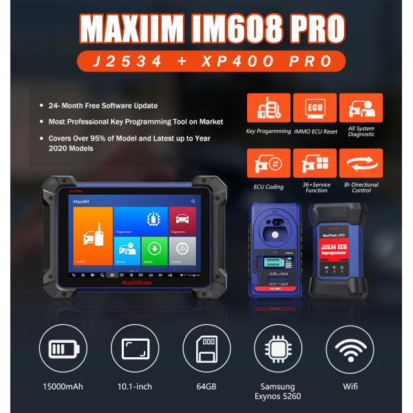 Autel original MaxiIM IM608 PRO chave automática programador e ferramenta de diagnóstico com XP400 Pro versão atualizada do IM608