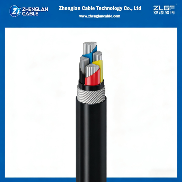Low Voltage Aluminum Multi Core Steel Wire Armored Cable 0.6/1kv AL/XLPE/PVC/SWA 4X95mm2 IEC 60502-1