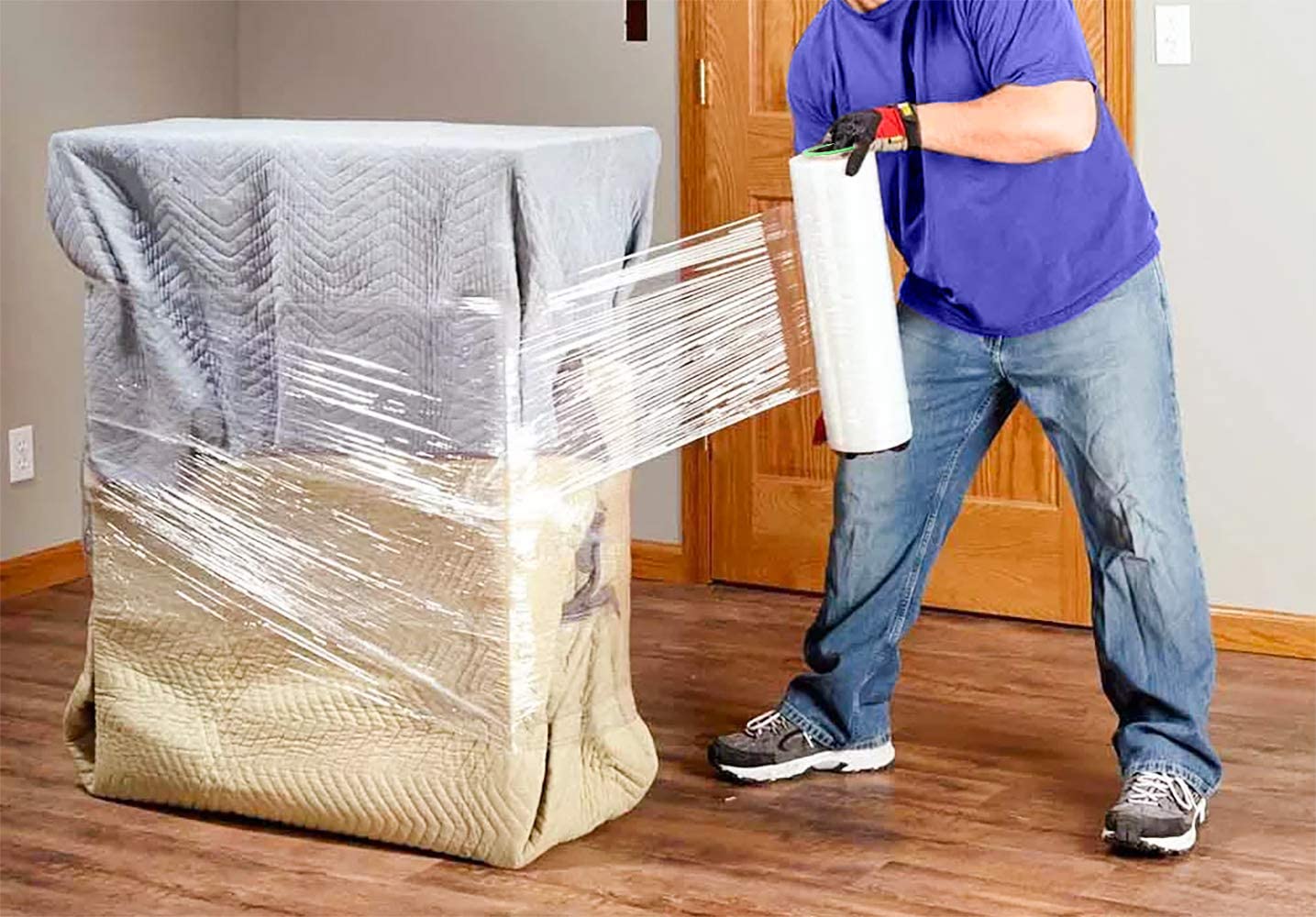 200m PE Protective Film Transparent Protection Type For Carpet Fiber Wooden Floor