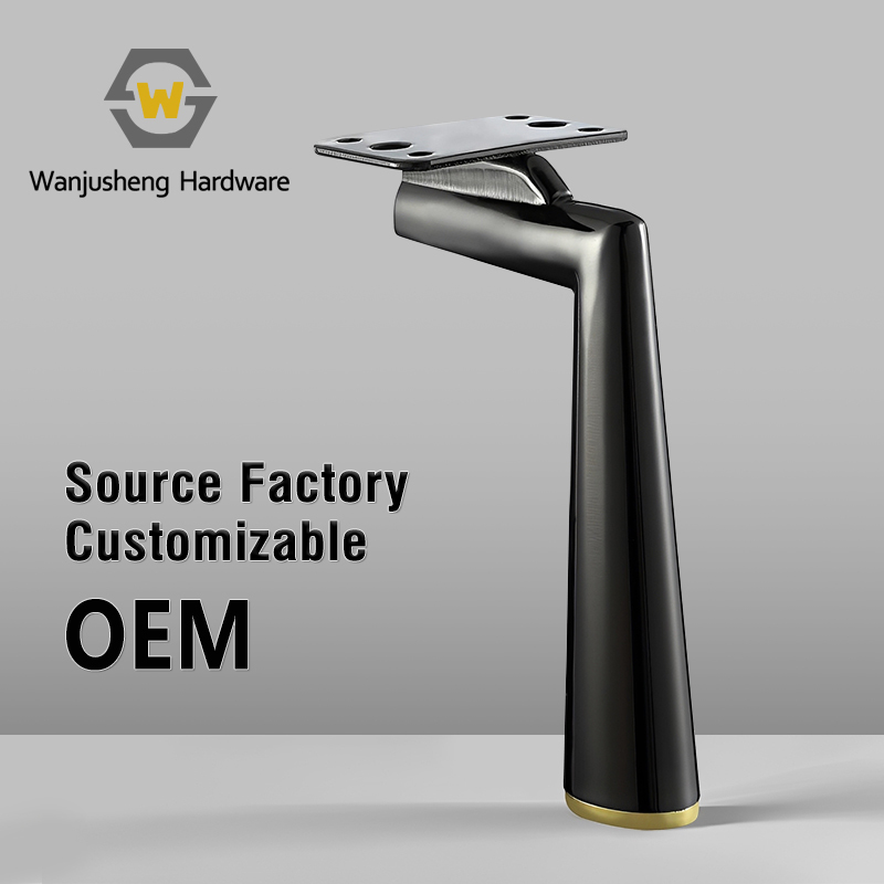 Modern Minimalist Electroplated Metal L-Shaped Support Legs for Sofas & Coffee Tables Anti-Slip Furniture Leg Hardware Fitting