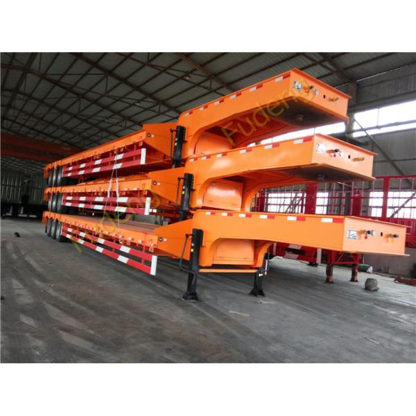Heavy duty 40 - 60 ton low flatbed semi trailer excavator carry trucks and trailers