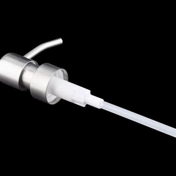 New Design Long Nozzle Stainless Steel Shell Plastic Lotion Pump for Customized Dispensing