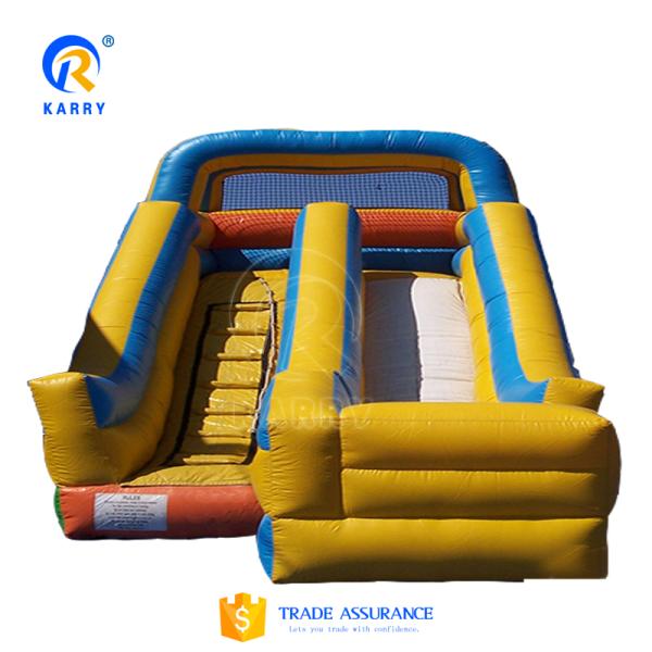 Large Inflatable Bounce House with Slide Summer Hot Twin Falls Inflatable Water Slide