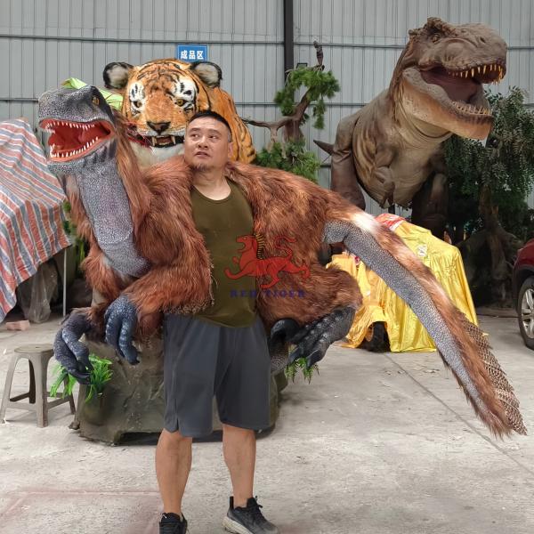 Playgrounds Dinosaur Shoulder Puppet Children Age Deinonychus Puppet