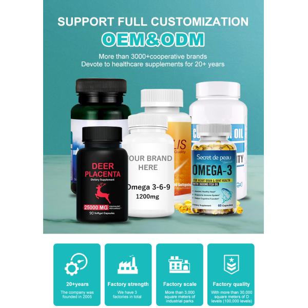 OEM Dietary Supplement private label Cod Liver Oil rich EPA and DHA softgel for food supplement