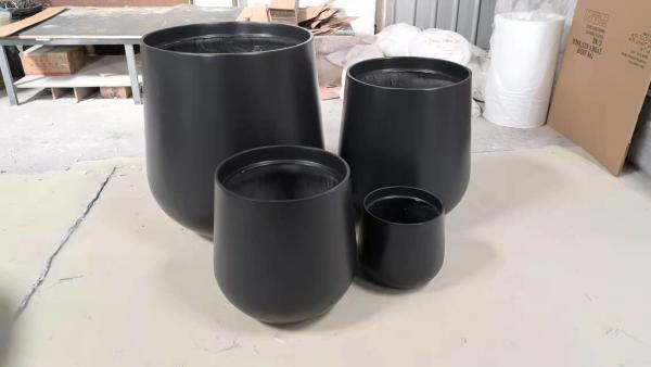 Plantadores de flores de resina de fibra de vidro de jardim pequeno e brilhante