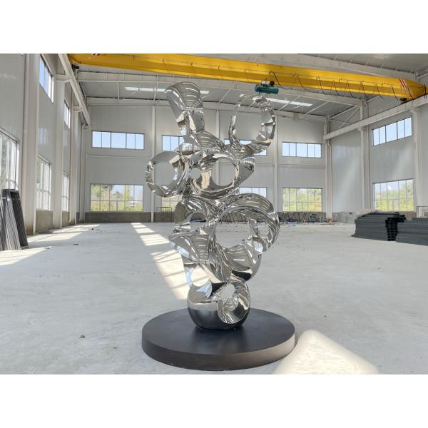 Decorative Circle Mirror Polished Stainless Steel Metal Art Sculpture