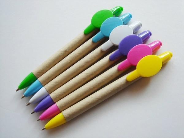 Promotional Custom Logo Advertisting White Plastic pen ABS Ball point pen with Rubber Grip