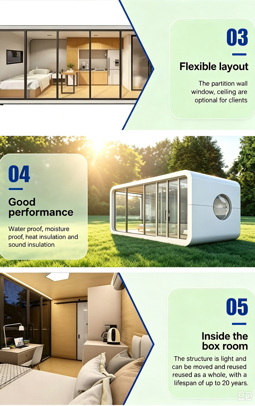 20ft Prefabricated Houses Modular Container Homes Prefab Tiny House Movable Prefab Cabin Good Price Mobile Apple Cabin Homestay