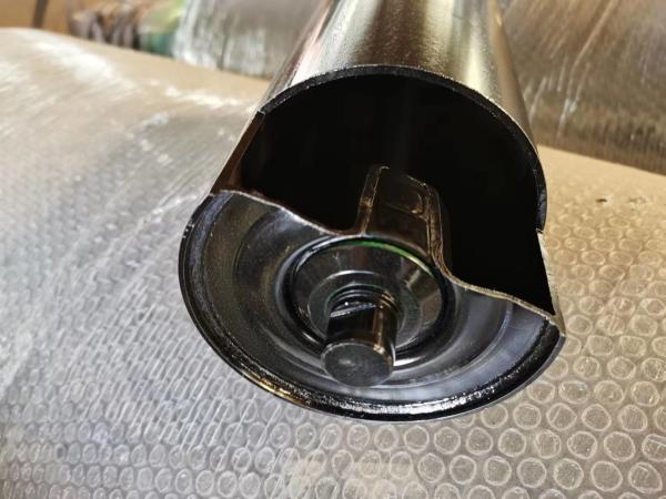 Black Steel Pipe Belt Conveyor Roller Material Handling Equipment Parts