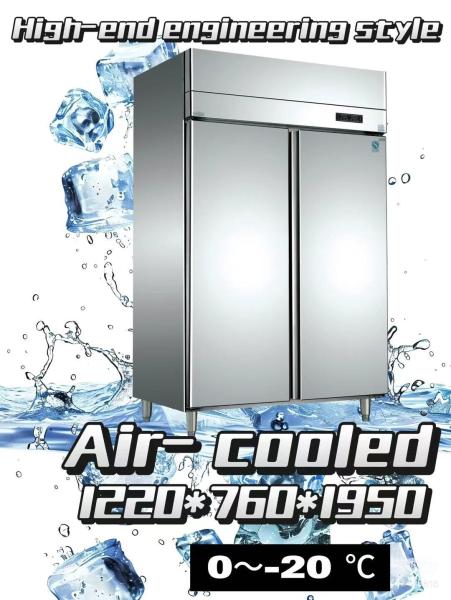 Air Cooled Double Door Catering Freezer 1000L Upright Chiller 2 Door