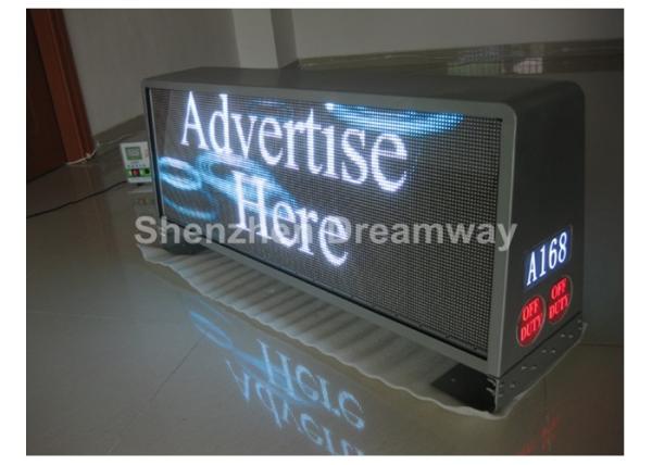 Full Color Epistar HD Video Taxi LED Display Panel Boards P 5 1R1G1B With Silver Cabinet