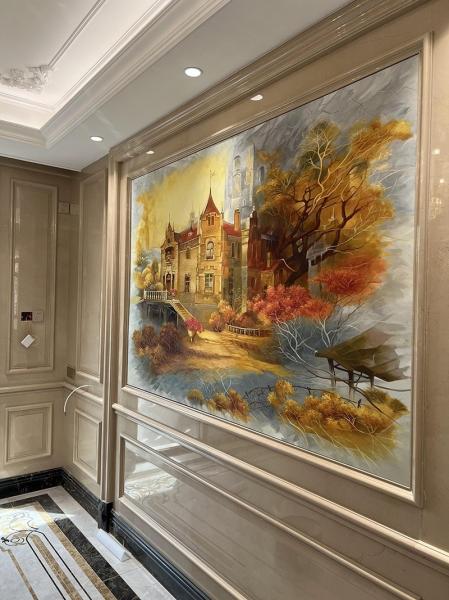 6 Méthode d'impression couleur Peinture à l'huile artisanale Peintures abstraites sur toile pour la décoration murale
