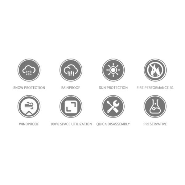 Ширина 60м Тяжелый грузовой шатер промышленный Шаблон A Большой открытый шатер для прогулок Продажа