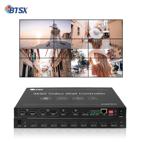 Versatile 4 In 9 Out Video Wall Controller for Complex Video Wall Configurations