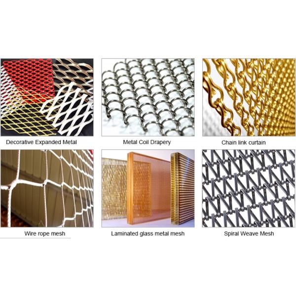 Fireplace Screen 20mm Chain Link Curtain Aluminum Stainless Steel Spiral Metal Mesh