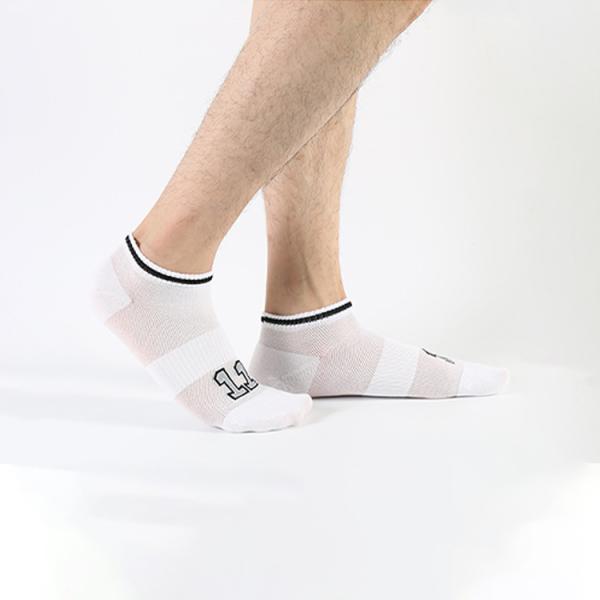 Daily Wear Men's Cotton Ankle Socks with Absorbent Fabric and Letter Pattern