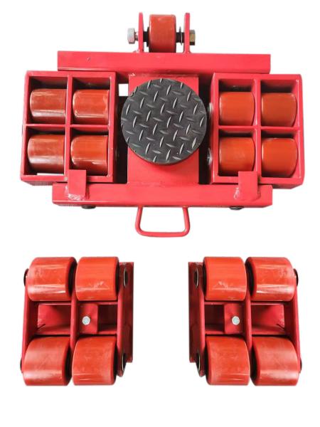 Carrinho de transporte de plataforma dobrável portátil de quatro rodas para transporte de segurança