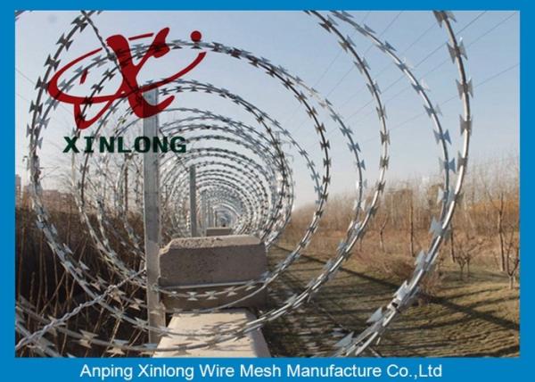 Stainless Steel Razor Blade Wire Concertina Barbed Wire High Tensile Strength Razor Barbed Wire