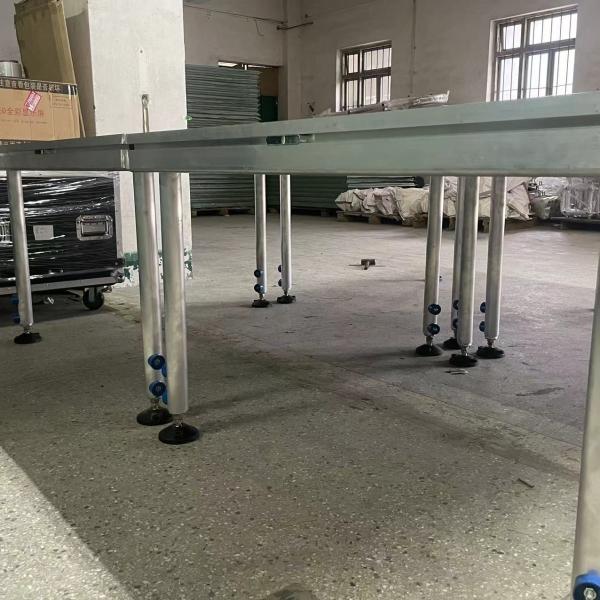 Round / Square Portable DJ Stage Platform Detachable Aluminum Alloy Glass Plywood Material
