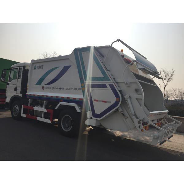 6x4 10 wheel 12cbm Garbage Compactor Truck 371 hp Horsepower SGS Certification