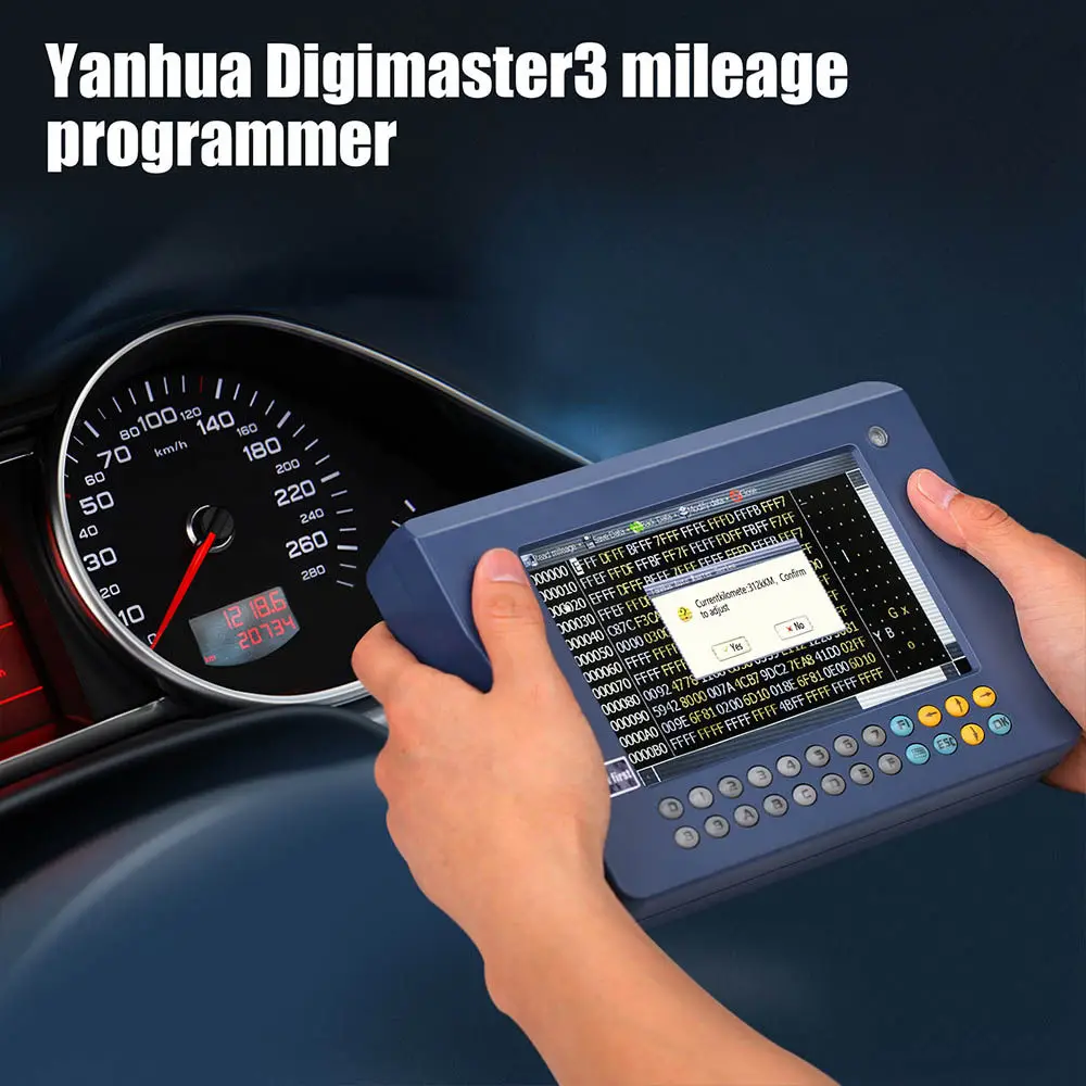 Оригинальный Yanhua Digimaster 3 III Коррекция кластера приборов Без ограничения токенов Плюс адаптер и кабель OBD II