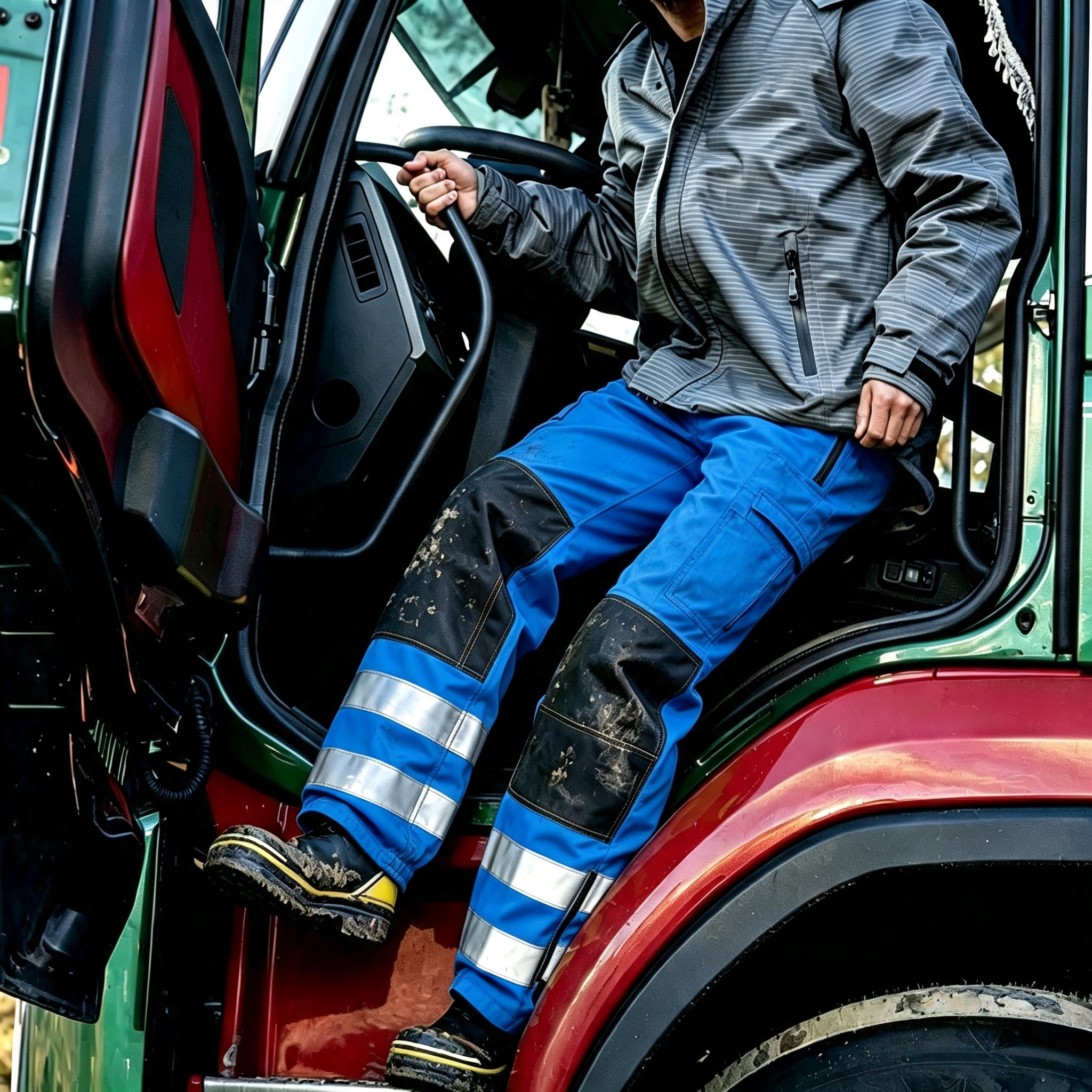 Impact Resistant Waterproof Bib Trousers Reflective Waterproof Brace Trousers Lightweight