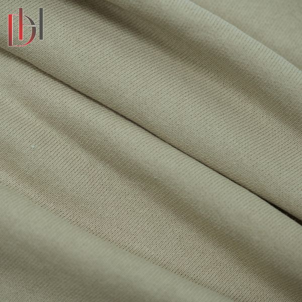 Khaki Brown 100% Cotton Hoodie Fabric 410gsm For Winter Spring Sportswear