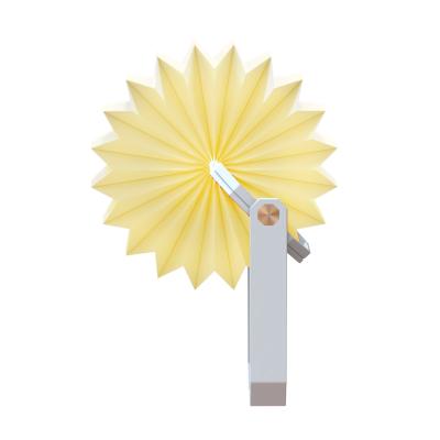 Portable Modern Table Ginkgo Accordion Lamp ABS USB Rechargeable