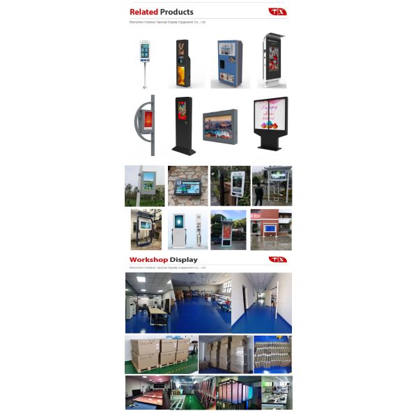 43-Inch High Brightness 2000cd/m2 Battery Powered Digital Signage Advertising Kiosk LCD Media Player