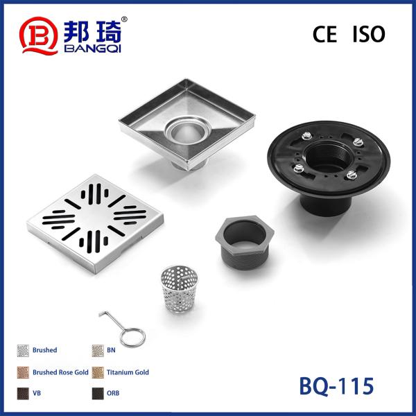 BQ-115 Drainage de plancher américain en acier inoxydable