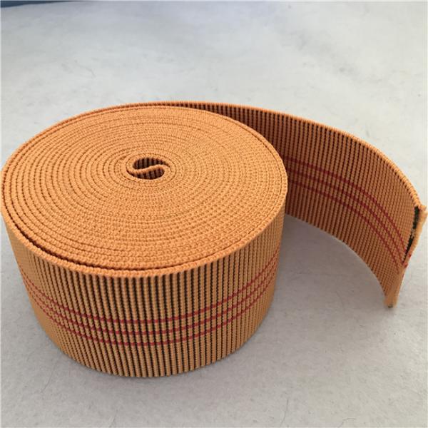 60mm Orange Color Outdoor Furniture Webbing Skid Resistant And User - Friendly