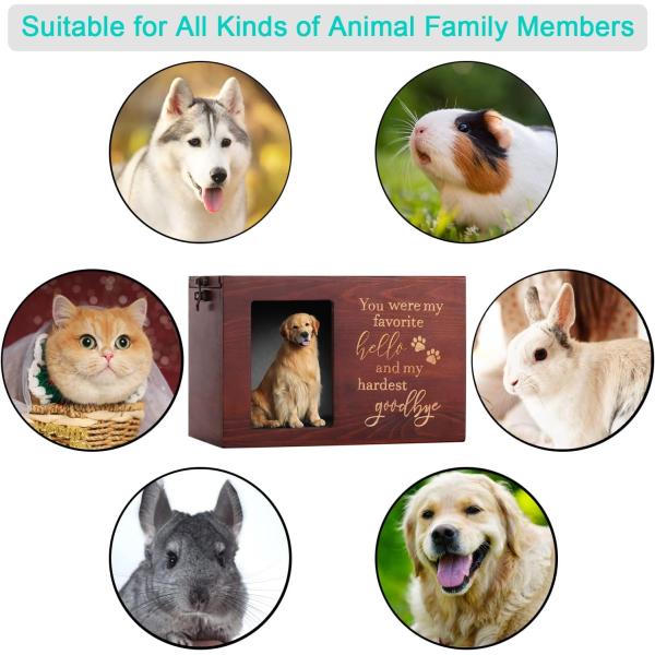 Pet Ashes Wooden Funeral Cremation Urns with Photo Frame Keepsake Memory Box Advantage