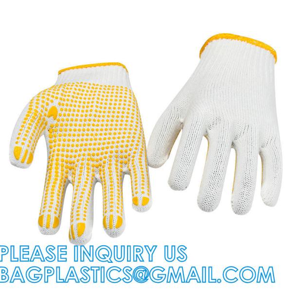 Cotton PVC Dotted Safety Garden Working Gloves Cotton Working Gloves, Safety Work Gloves for Industrial Work