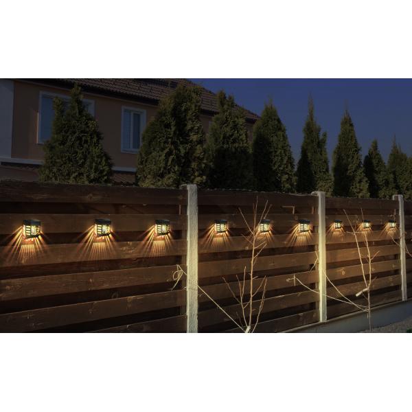 0.4W 600mAh Solar Fence LED Lights Decorative 26LM Outdoor