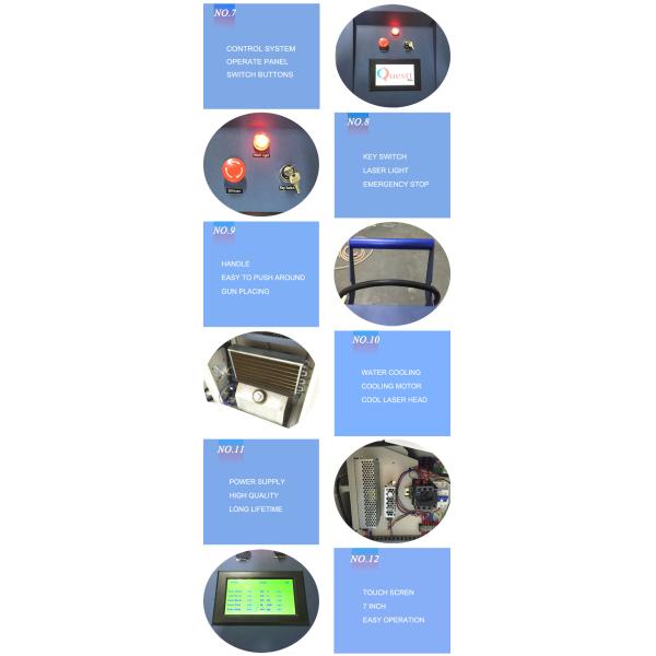 Машина прочного металла лазера волокна 100W 200W 500W очищая для удаления ржавчины