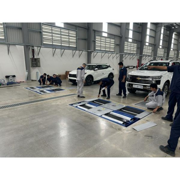 Cartesy brand CTGT-3-3C Roller Trinity Vehicle Test Line Roller  Brake Tester With Axle Load Single Plate side slip tester for light vehicles