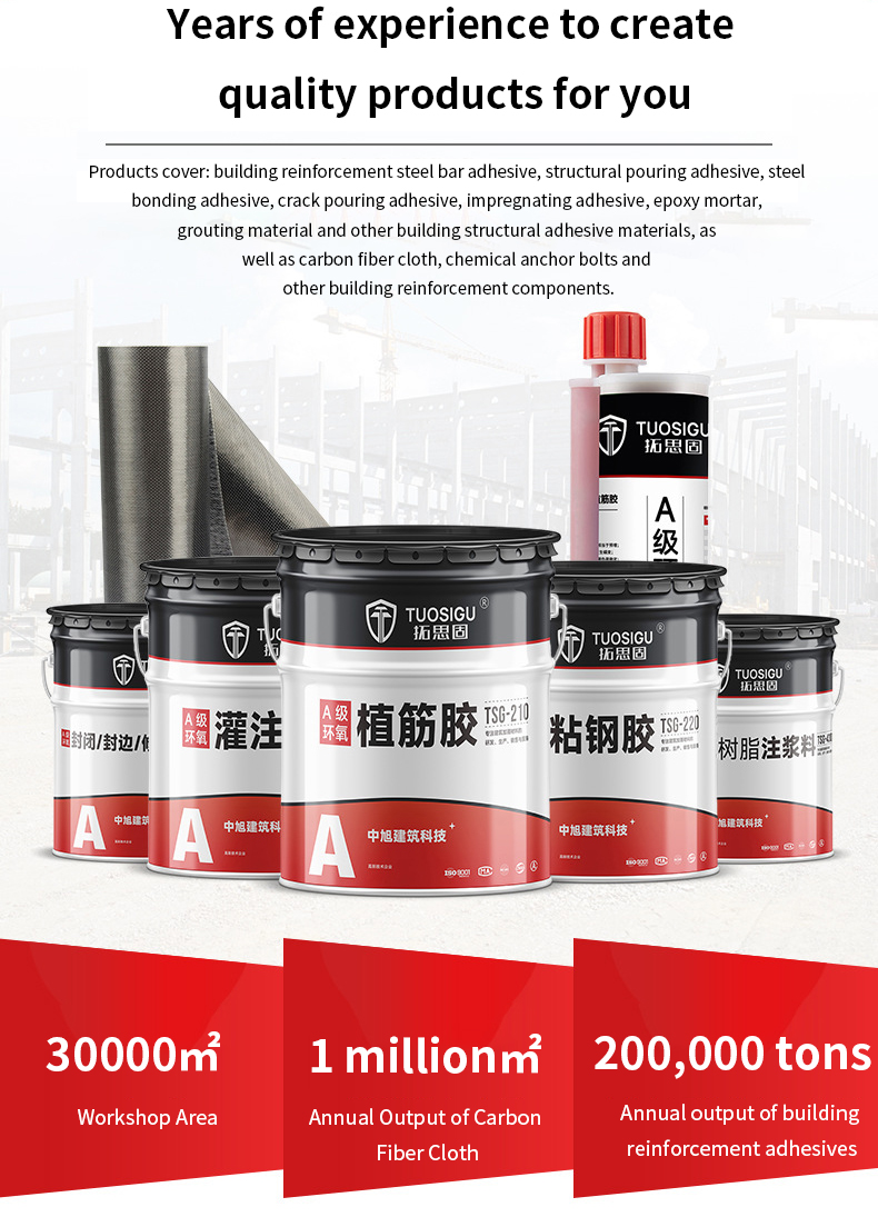 High Strength Grade-A Epoxy Resin Concrete Structural Adhesive Concrete Structural Chemical Anchor Adhesive Manufacturer