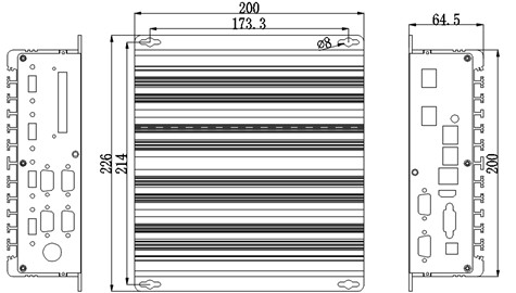MIS-EPIC06-4L Fanless Box PC / IPC Industrial Computer U Series CPU 4 Network 6 Series 6USB