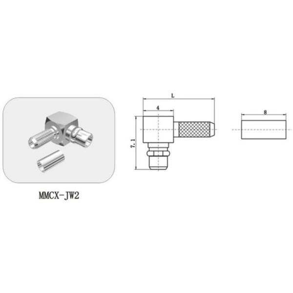 Мужским прямоугольным дизайн плакировкой соединителя ММКС РФ покрытый никелем для РГ316