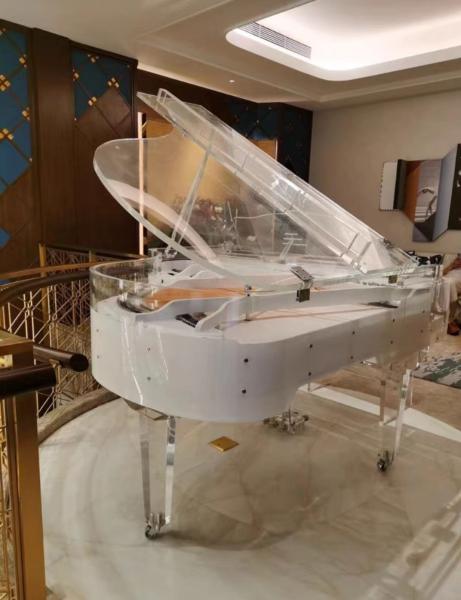 Hot selling acoustic second hand grand  piano perfect whole black polished You can compare the notes in the middle of th