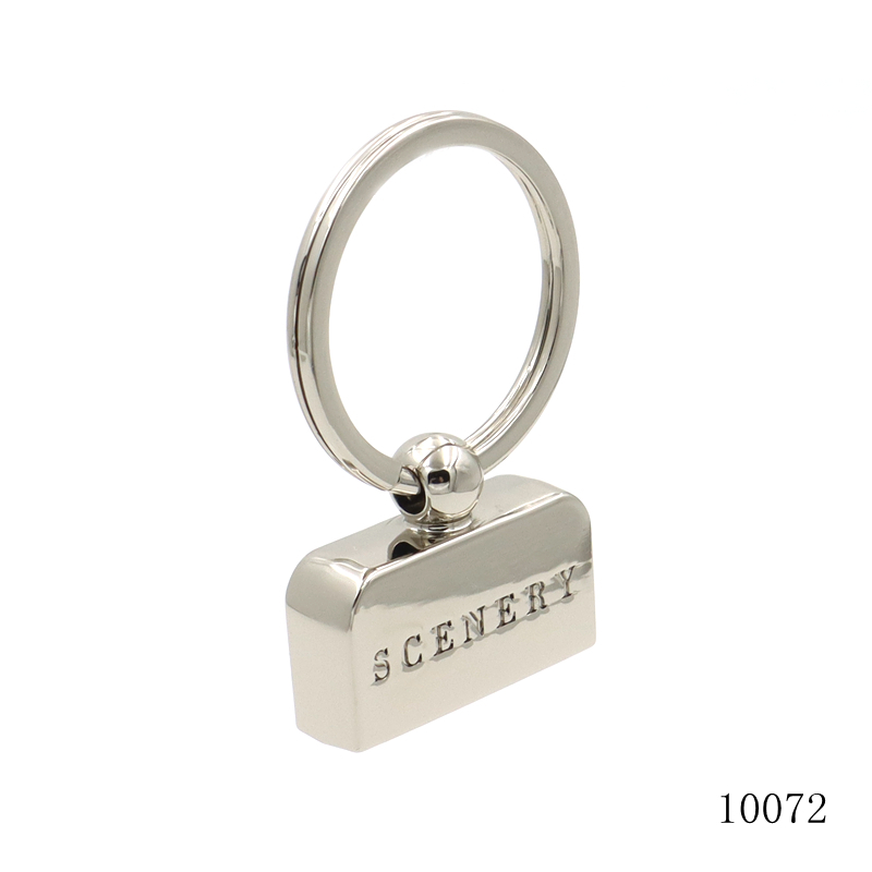Customize Key Chain Accessories Metal Key Fob Leather Key Fob Hardware With Split Key Rings for Car Key Holder