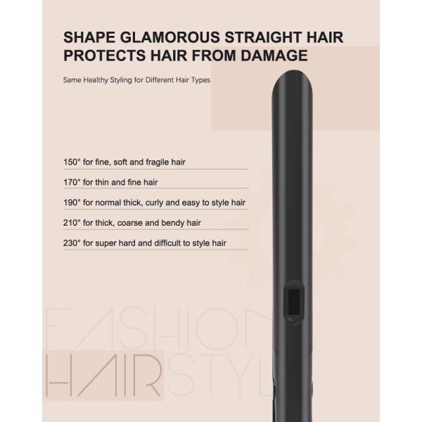 LCD Ceramic Hair Flat Iron With MCH PTC Heater Titanium  Plates