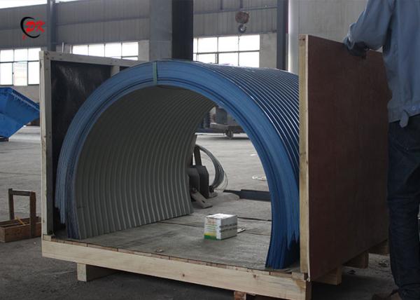 Color Steel Tile Conveyor Belt Covers Long Distance Curved Wheat