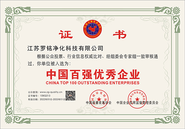 Jiangsu Luoming Purification Technology Co., Ltd. Сертификации