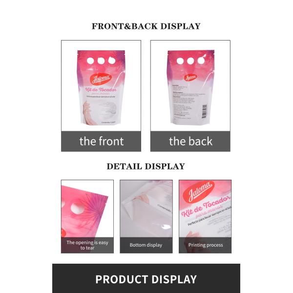 Стойте вверх полиэтиленовый пакет молнии с зубочисткой логотипа комплектует отверстие пальца 3