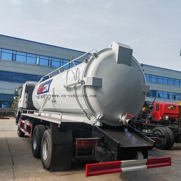 Sinotruck HOWO 16000 Liter Fecal Suction Truck 400HP Vacuum Sewage Suction Tanker Truck