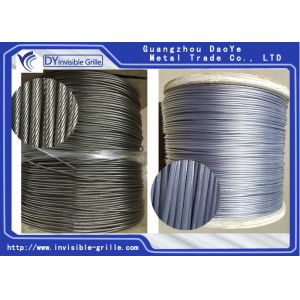 Невидимый провод нержавеющей стали грилей 3.0мм упакованный в пластиковой резине для защиты